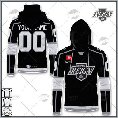 Personalized AHL CCM Quicklite Ontario Reign Premier Black Jersey