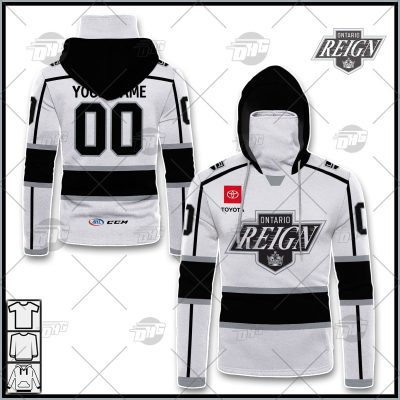 Personalized AHL CCM Quicklite Ontario Reign Premier White Home Jersey