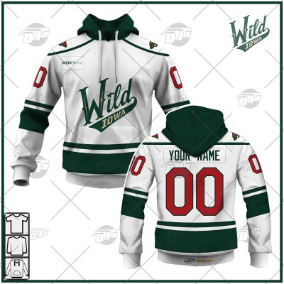 Personalise AHL CCM Quicklite Iowa Wild White Jersey