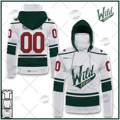 Personalise AHL CCM Quicklite Iowa Wild White Jersey