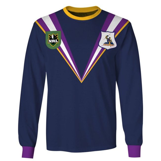 NRL Melbourne Storm Custom Name Number 1998 Vintage Retro Heritage Jersey Sweatshirt