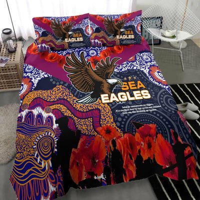 NRL Manly Warringah Sea Eagles ANZAC Aboriginal  Bedding Set