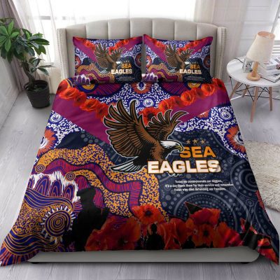 NRL Manly Warringah Sea Eagles ANZAC Aboriginal  Bedding Set