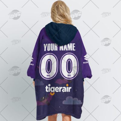 NRL Melbourne Storm Custom Name Number 2020 x Bluey Jersey Fleece Oodie