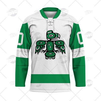 Personalize Vintage AHL Seattle Totems White 1970 hockey Retro Jersey