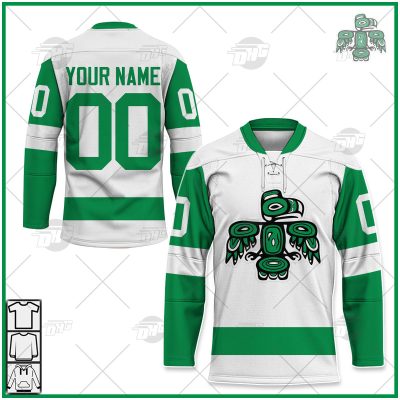 Personalize Vintage AHL Seattle Totems White 1970 hockey Retro Jersey