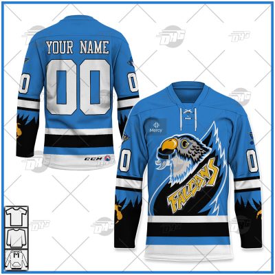 Personalise AHL CCM Springfield Falcons 90s Throwback Hockey Jersey