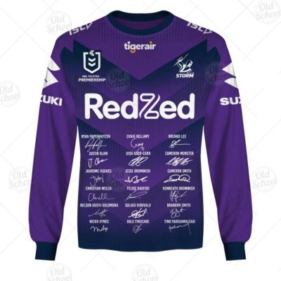 NRL Melbourne Storm Custom Name Number 2020 Premiers Signature Jersey Sweatshirt