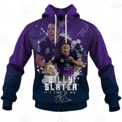 NRL Melbourne Storm Billy Slater No 1 Pullover Hoodie V2