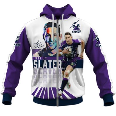 NRL Melbourne Storm Billy Slater Zip Up Hoodie