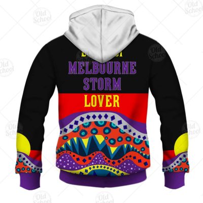 NRL Melbourne Storm Dinky Di Lover Aboriginal Flag x Indigenous Pullover Hoodie