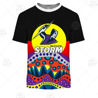 NRL Melbourne Storm Dinky Di Lover Aboriginal Flag x Indigenous T-Shirt