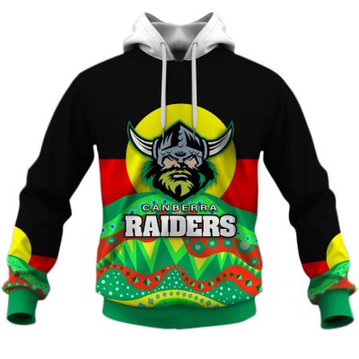 NRL Dinky Di Canberra Raiders Lover Aboriginal Flag x Indigenous Hoodie