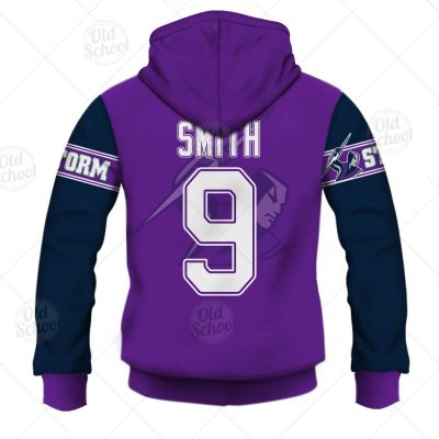 NRL Melbourne Storm Cameron Smith No 9 Pullover Hoodie V3