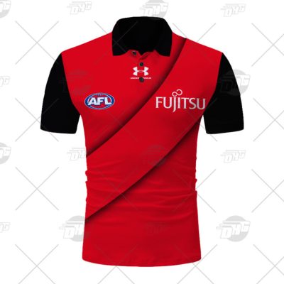 AFL Essendon Bombers Custom Name Number 2021 Clash Guernsey Polo Shirt