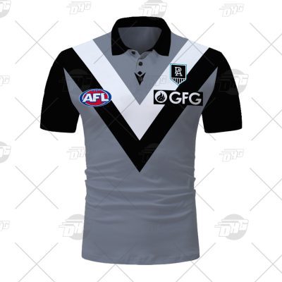 AFL Port Adelaide Custom Name Number 2021 Clash Guernsey Polo Shirt