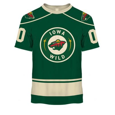 Personalized AHL American Hockey League Iowa Wild Green Jersey 2020