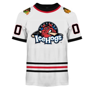 Personalized AHL Rockford IceHogs White Jersey 2020
