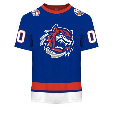 Personalized AHL Bridgeport Sound Tigers Home Blue Jersey 2020