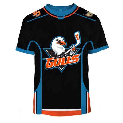 Personalize AHL 2020 San Diego Gulls Premier Black Jersey