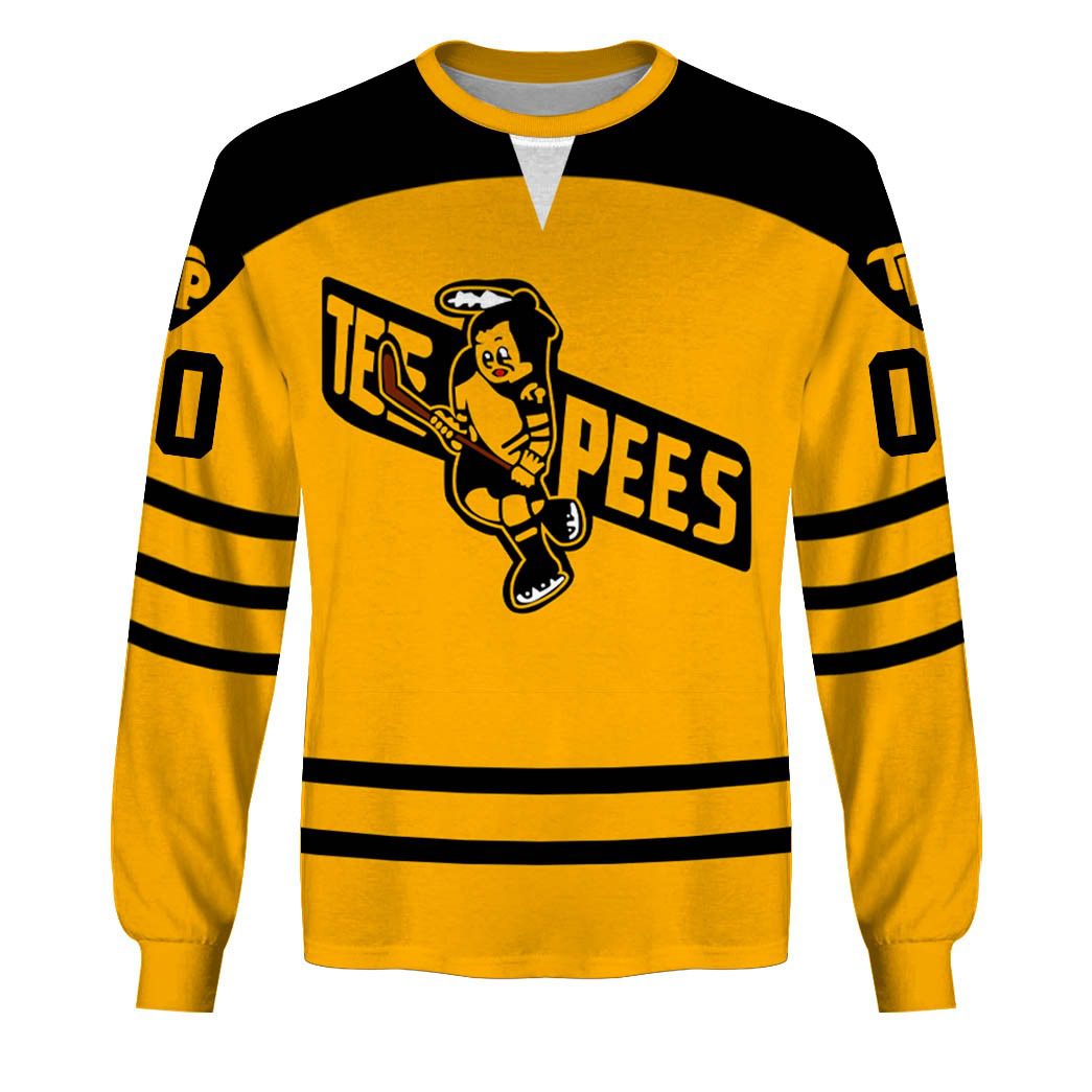Personalize Vintage AHL St. Catharines Teepees OHL hockey Retro Jersey Personalize Vintage AHL St. Catharines Teepees OHL hockey Retro Jersey