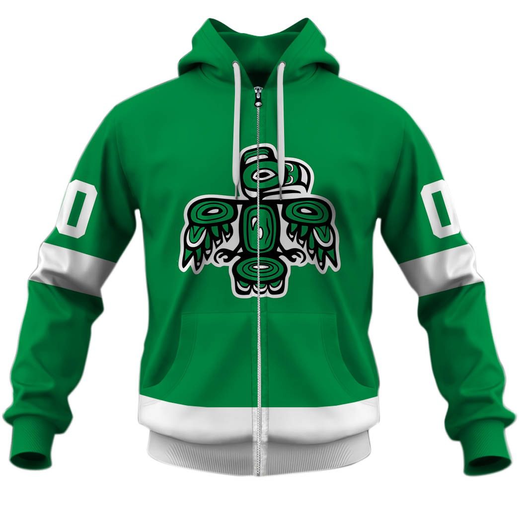 Personalize Vintage AHL Seattle Totems green 1970 hockey Retro Jersey Personalize Vintage AHL Seattle Totems green 1970 hockey Retro Jersey