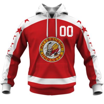 Personalize Vintage AHL Pittsburgh Hornets 1960 vintage Red Retro Jersey