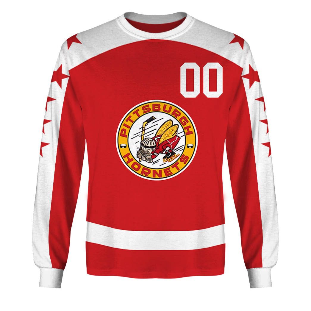 Personalize Vintage AHL Pittsburgh Hornets 1960 vintage Red Retro Jersey