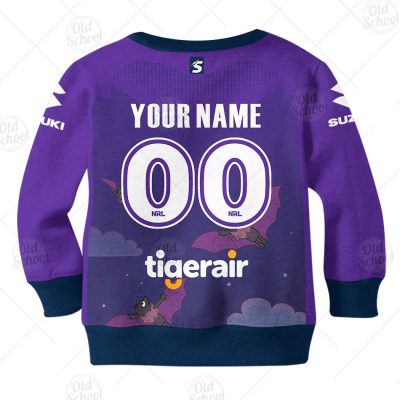 NRL Melbourne Storm Custom Name Number 2020 x Bluey Jersey Kids Sweatshirt