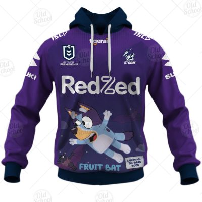 NRL Melbourne Storm Custom Name Number x Bluey Jersey 2020 Pullover Hoodie