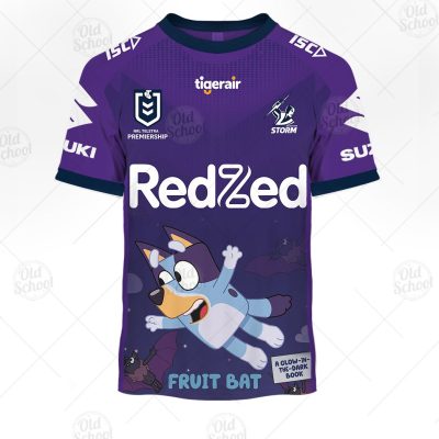 NRL Melbourne Storm Custom Name Number x Bluey Jersey 2020 T-Shirt