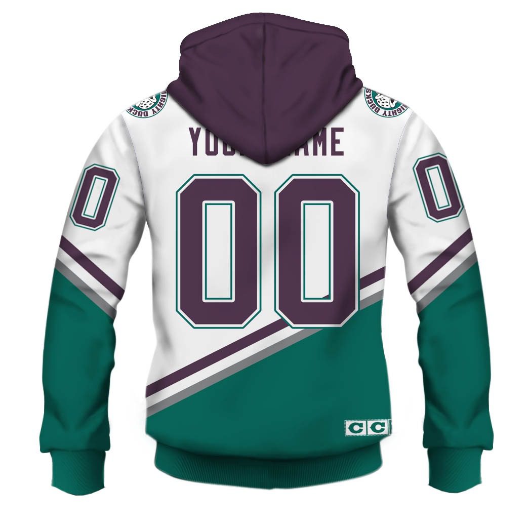 Personalized ANAHEIM MIGHTY DUCKS 90s Vintage Throwback Home Jersey