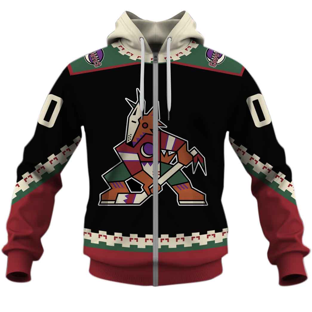 Personalized Phoenix Coyotes / Arizona Coyotes 90s Vintage Home Jersey