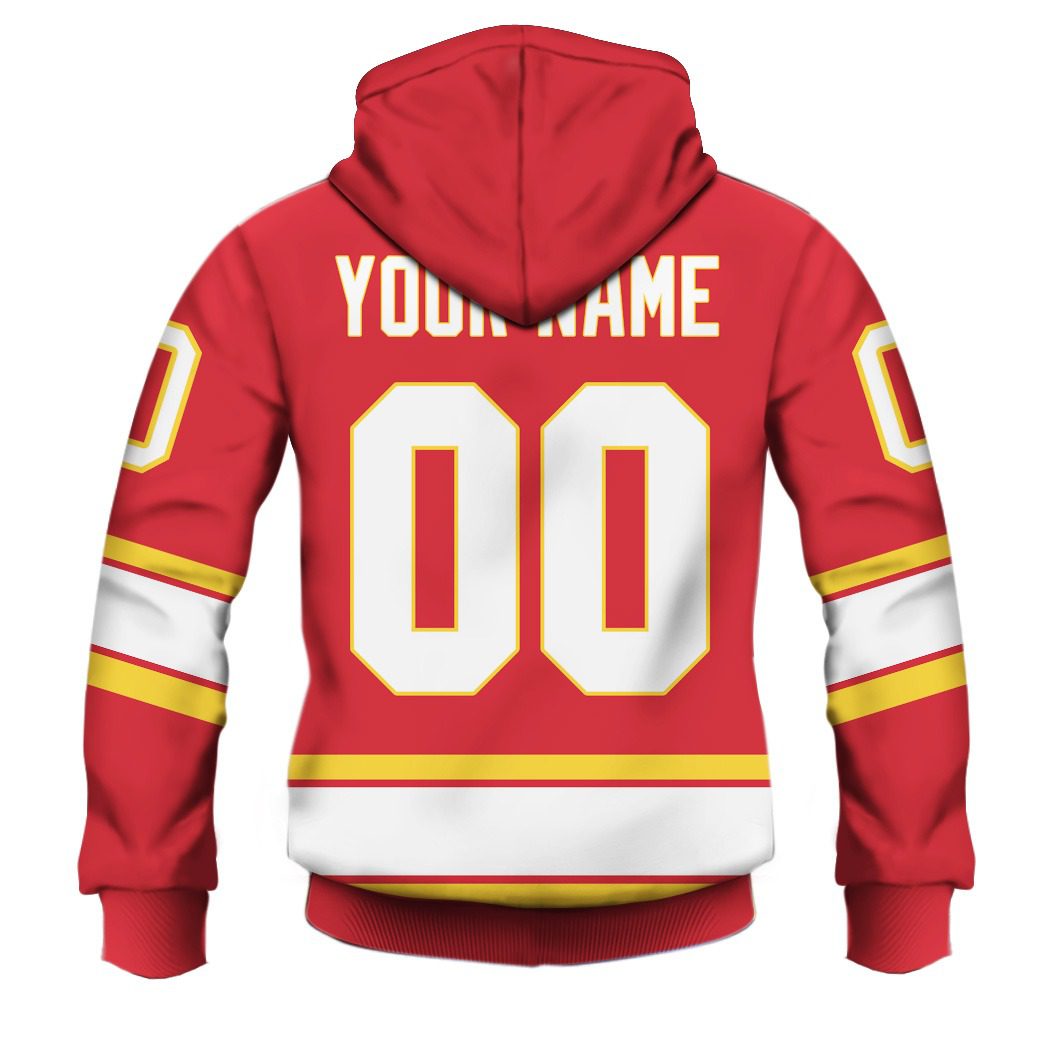 Personalized ATLANTA FLAMES / CALGARY FLAMES 70s Vintage Home Jersey
