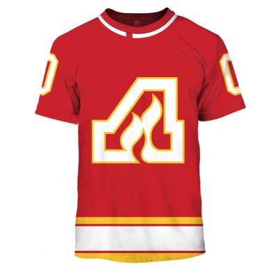 Personalized ATLANTA FLAMES / CALGARY FLAMES 70s Vintage Home Jersey