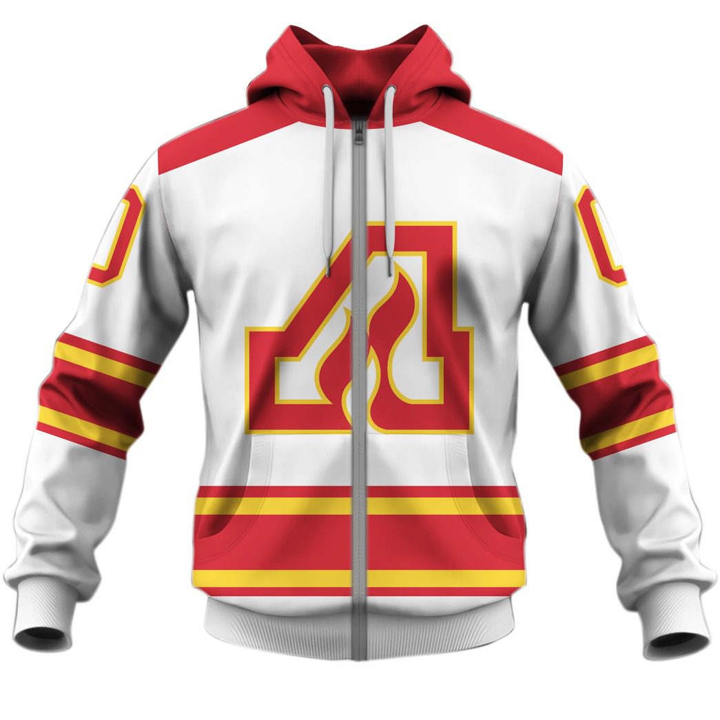 Personalized ATLANTA FLAMES / CALGARY FLAMES 70s Vintage Away Jersey