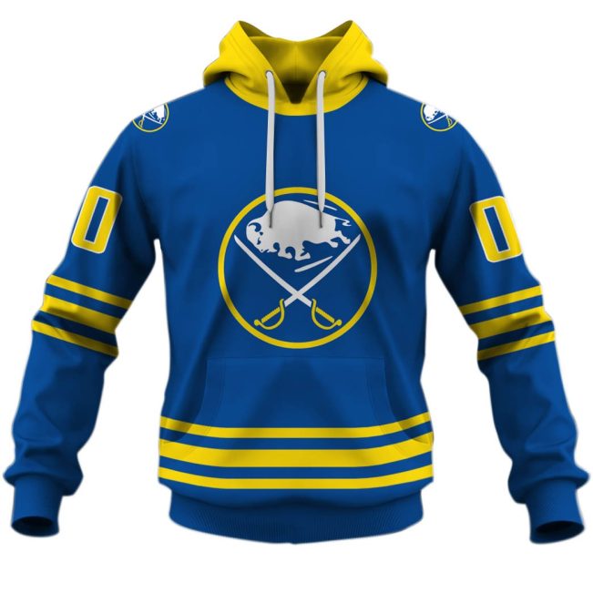 Personalized Buffalo Sabres 80s 90s Away Vintage NHL Throwback Jersey