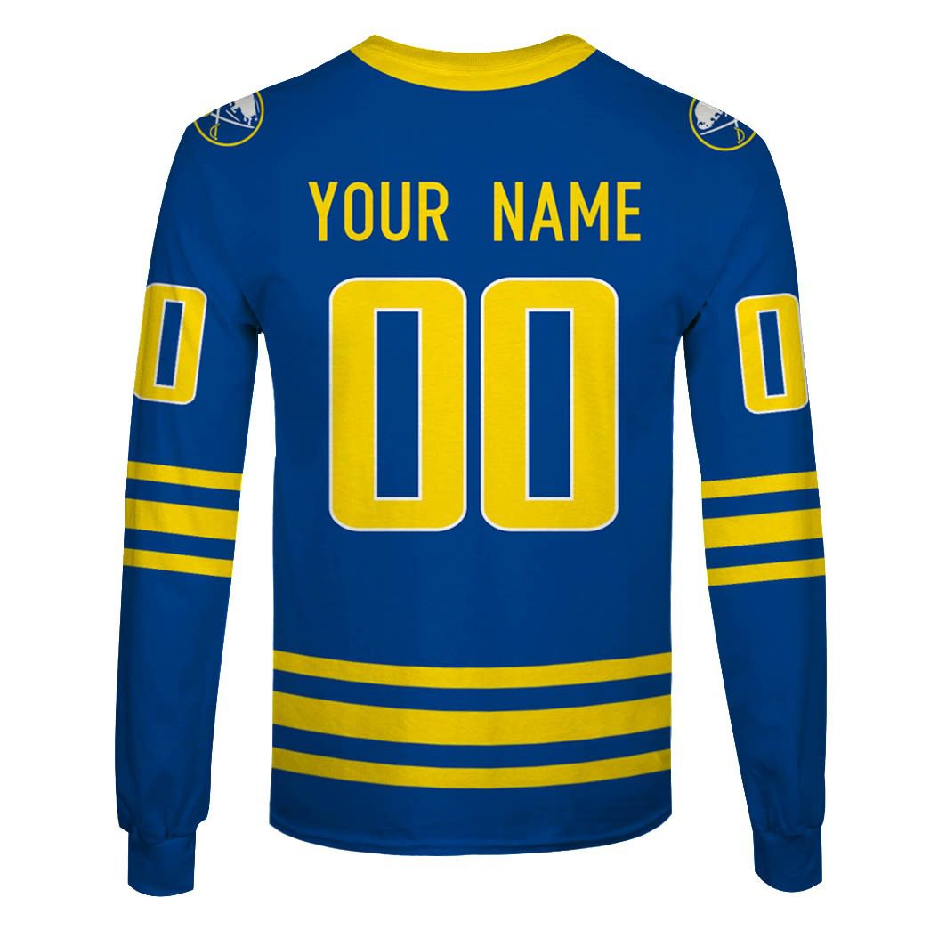 Personalized Buffalo Sabres 80s 90s Away Vintage NHL Throwback Jersey