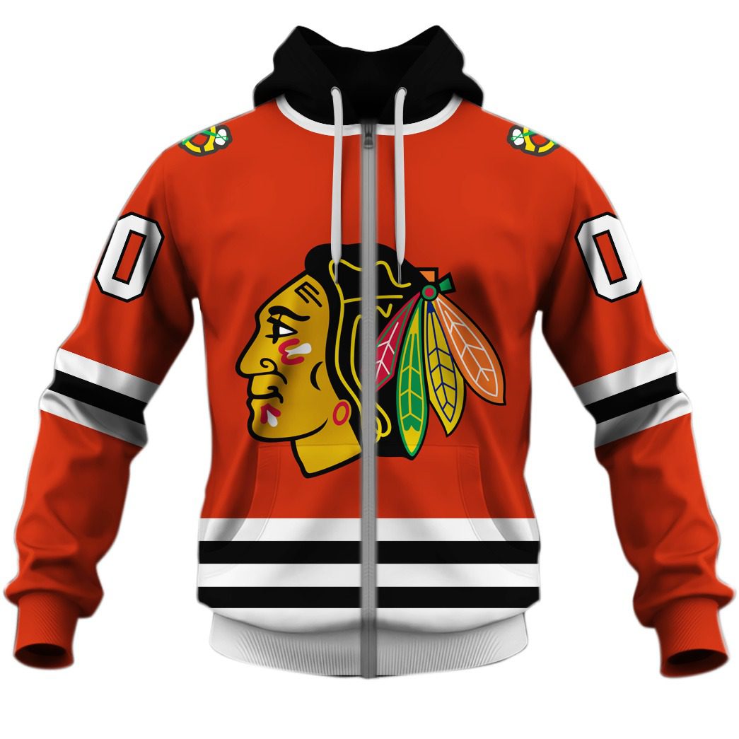 Personalized Chicago Blackhawks Throwback Vintage NHL Hockey Jersey