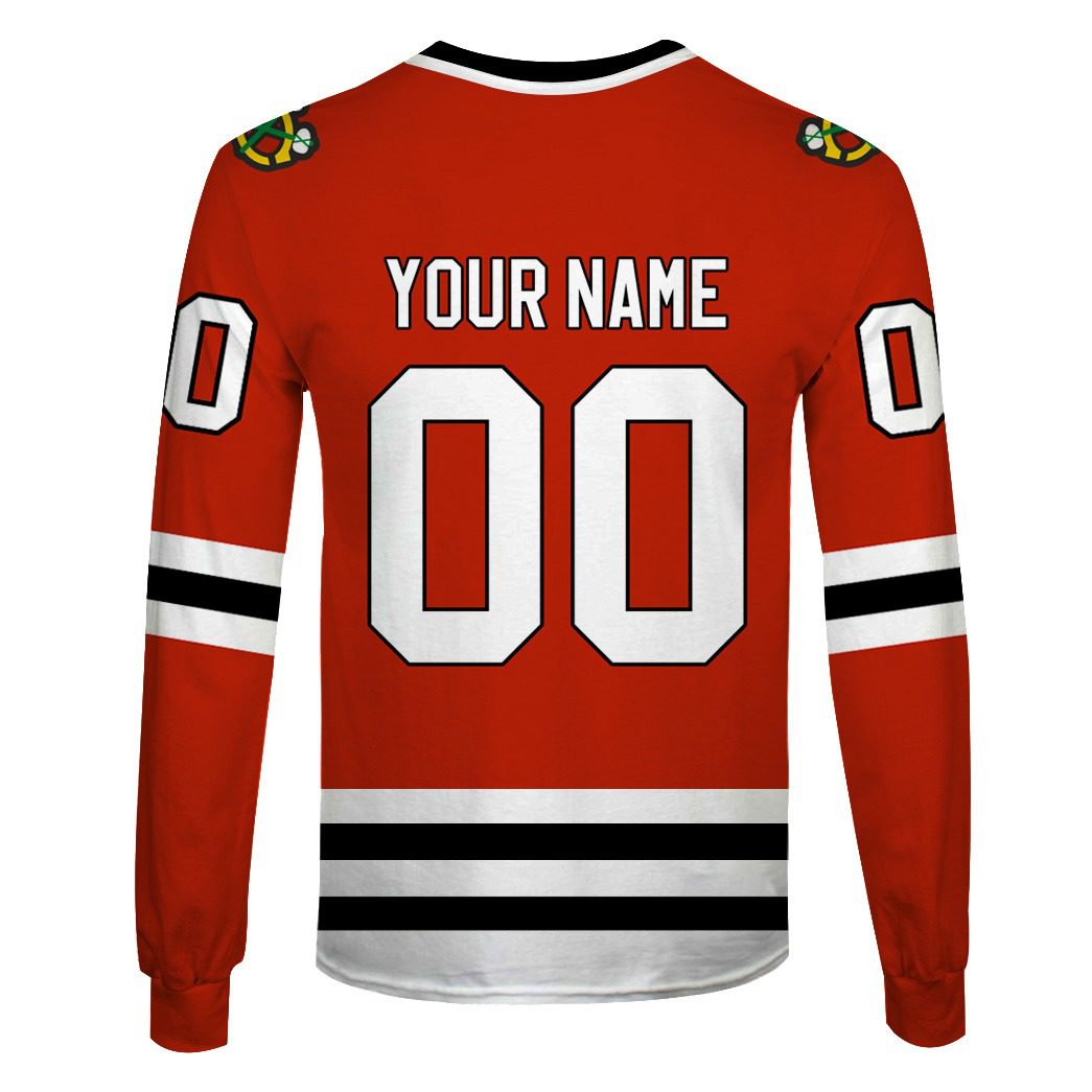 Personalized Chicago Blackhawks Throwback Vintage NHL Hockey Jersey