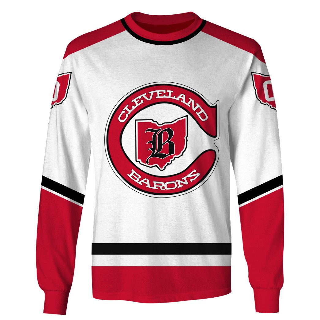 Personalized Cleveland Barons 1976 Throwback Vintage NHL Hockey Jersey