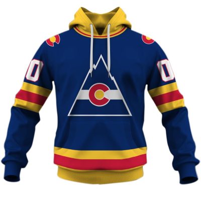 Personalized Colorado Rockies Throwback Vintage NHL Hockey Home Jersey