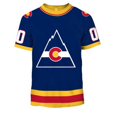 Personalized Colorado Rockies Throwback Vintage NHL Hockey Home Jersey