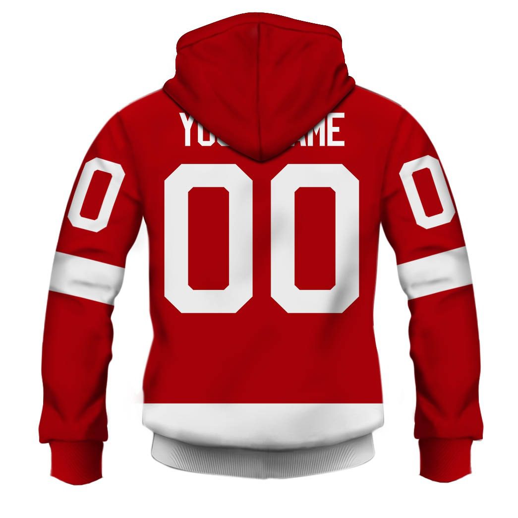 Personalized Detroit Red Wings Throwback Vintage NHL Home Jersey