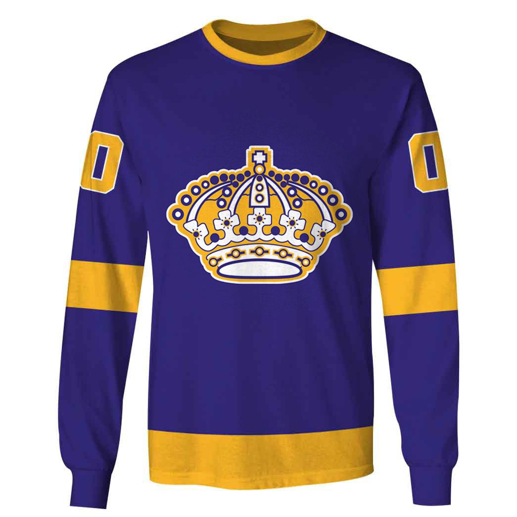 Personalized Los Angeles Kings 70s Throwback Vintage NHL Away Jersey