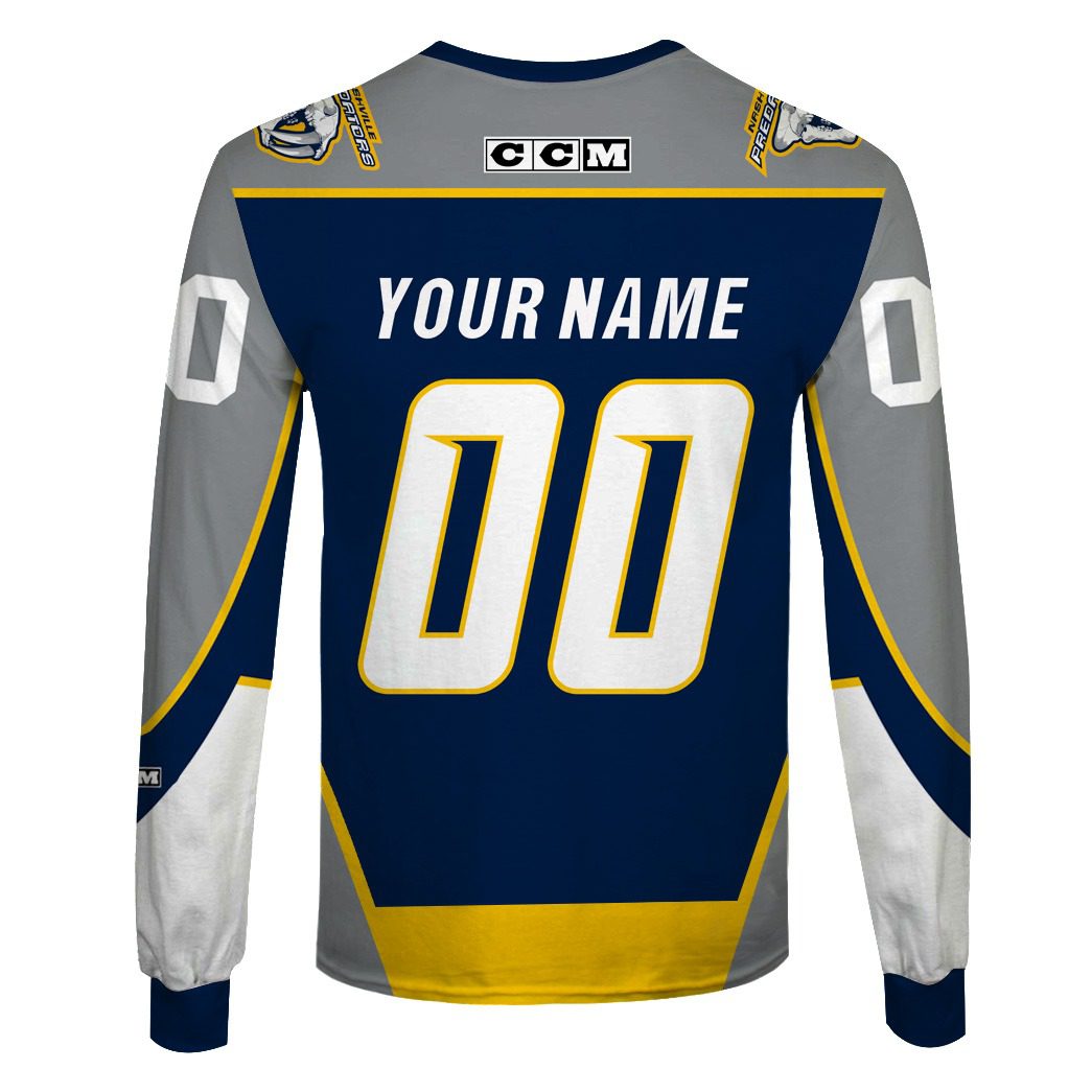 Personalized Nashville Predators Throwback Vintage NHL Hockey Jersey