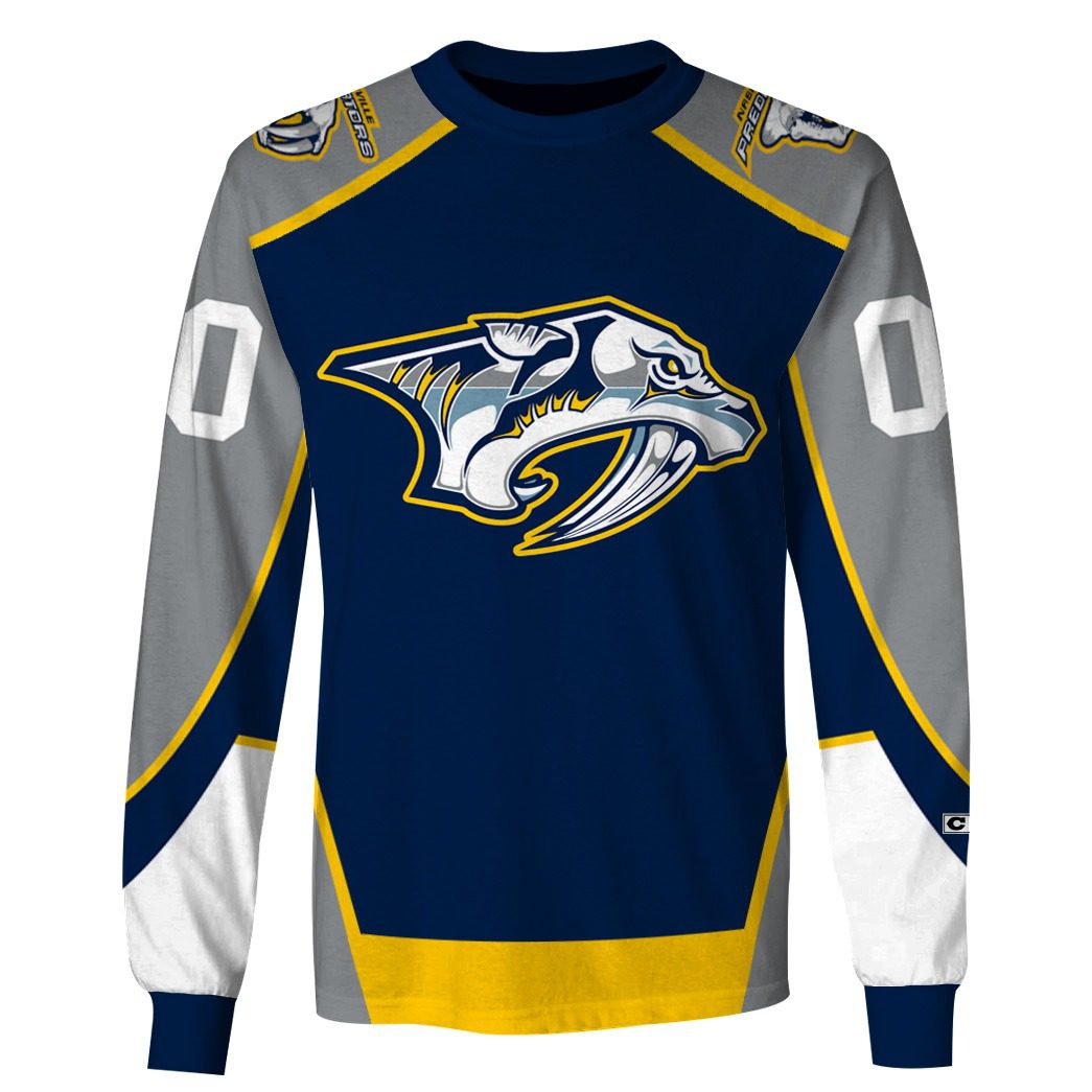Personalized Nashville Predators Throwback Vintage NHL Hockey Jersey