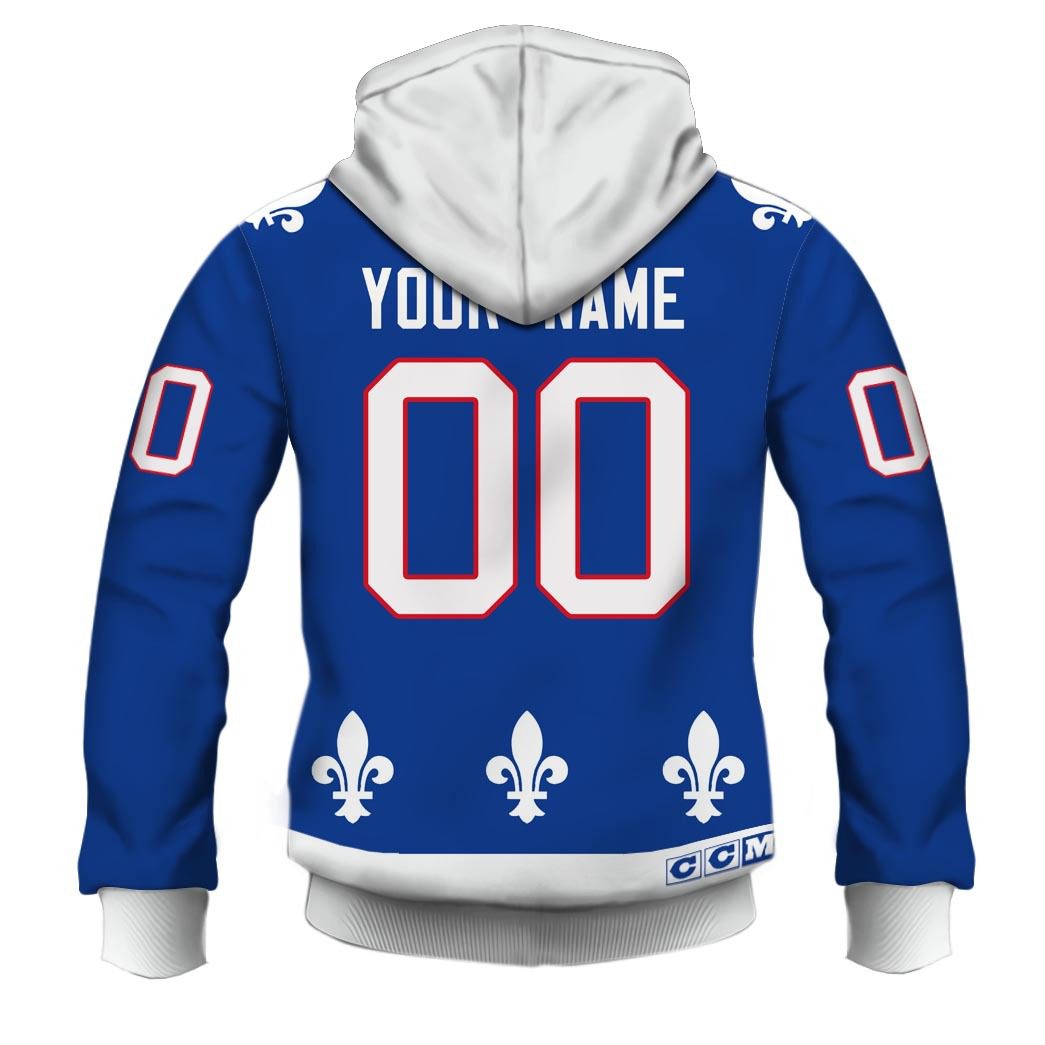 Personalized Quebec Nordiques Throwback Vintage NHL Hockey Away Jersey