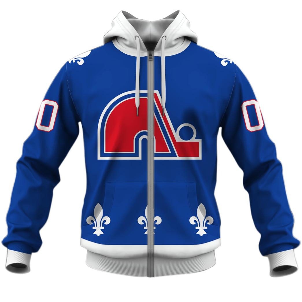 Personalized Quebec Nordiques Throwback Vintage NHL Hockey Away Jersey
