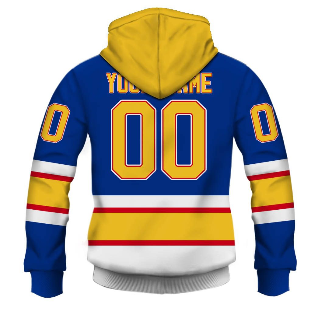 Personalized St. Louis Blues Throwback Vintage NHL Hockey Home Jersey